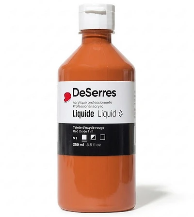 Acrylique liquide teinte oxyde rouge série 1 - 250ml