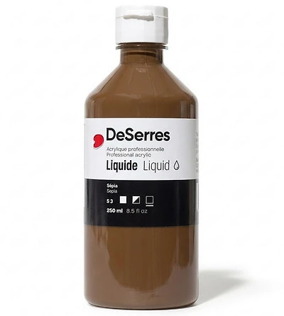 Acrylique liquide sépia série 3 - 250ml
