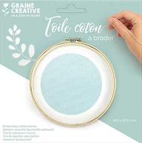 Toile de coton à broder - 45 x 60 cm - vert d'eau