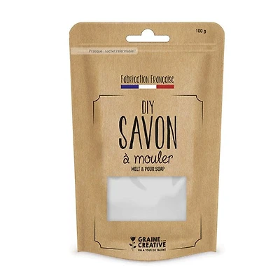 Pain de savon diy - 100 g - blanc opaque
