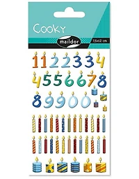 Autocollants cooky - bougies