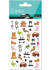 Autocollants cooky - animaux yoga