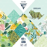 Feuilles origami à motifs - fraîcheur exotique