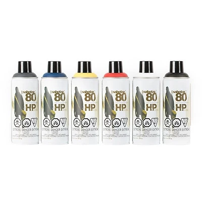Set of 6 HP Spray Paint Assorted Colors - 400ml