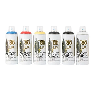 Set of 6 LP Spray Paint Assorted Colors - 400ml