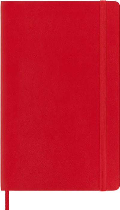 Carnet classique - ligné, couverture souple - rouge écarlate - 13 x 21 centimètres