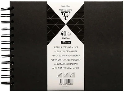 Album à personnaliser - noir - 210 x 160 millimètres