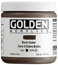 Acrylic high flow - 8 oz  burnt umber  s1