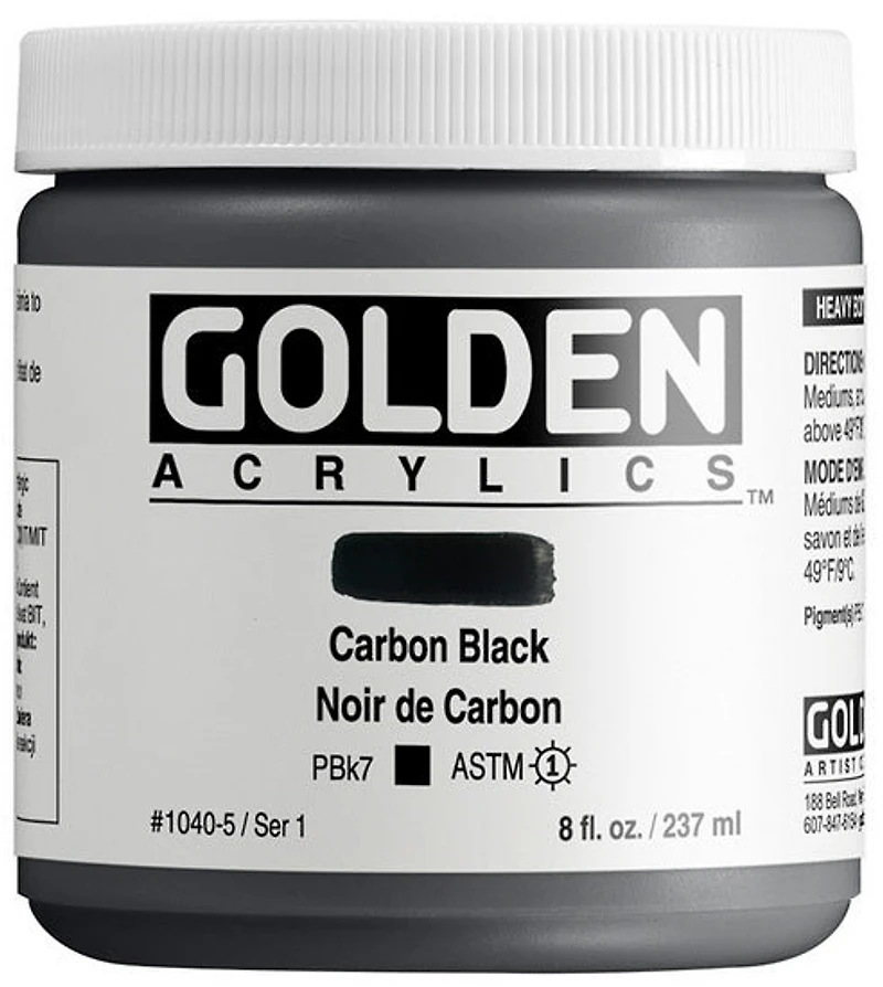 Acrylic high flow - 8 oz carbon black s1