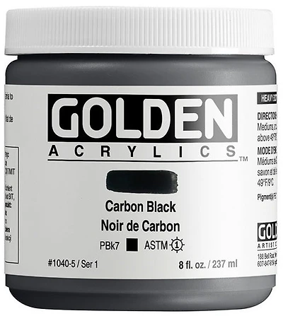 Acrylic high flow - 8 oz  carbon black  s1