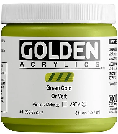 Acrylic high flow - 8 oz  green gold  s7