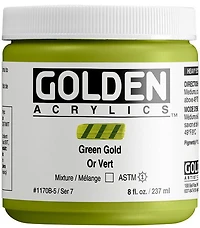 Acrylic high flow - 8 oz  green gold  s7