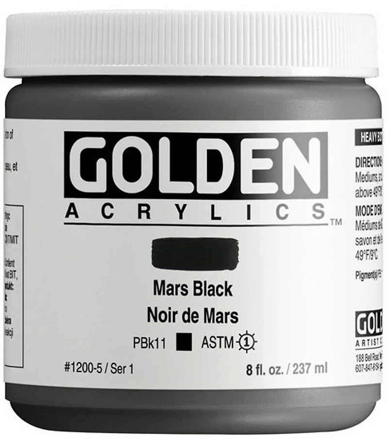 Acrylic high flow - 8 oz mars black s1