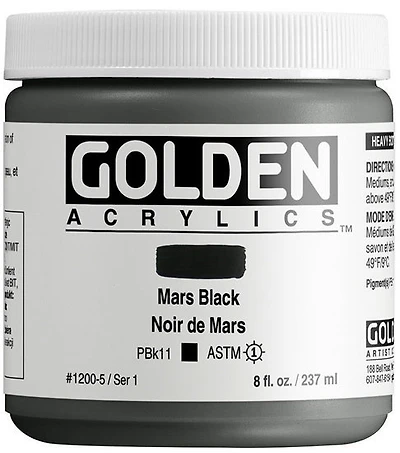Acrylic high flow - 8 oz  mars black  s1