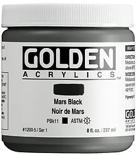 Acrylic high flow - 8 oz  mars black  s1
