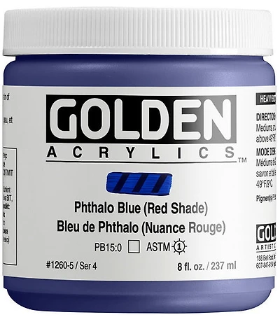 Acrylic high flow - 8 oz  phthalo blue red shade  s4