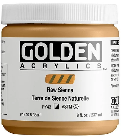 Acrylic high flow - 8 oz  raw sienna  s1
