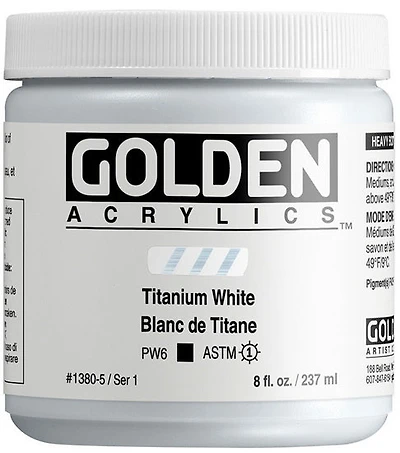 Acrylic high flow - 8 oz  titanium white  s1