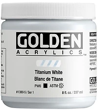 Acrylic high flow - 8 oz  titanium white  s1
