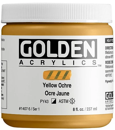 Acrylic high flow - 8 oz  yellow ochre  s1
