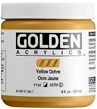 Acrylic high flow - 8 oz  yellow ochre  s1