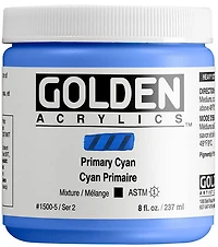 Acrylic high flow - 8 oz  primary cyan  s2