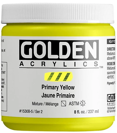 Acrylic high flow - 8 oz  primary yellow  s2