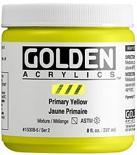 Acrylic high flow - 8 oz  primary yellow  s2