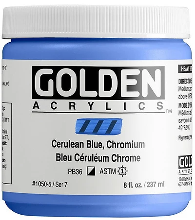 Acrylic high flow - 8 oz  cerulean blue chromium  s7