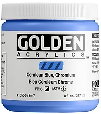 Acrylic high flow - 8 oz  cerulean blue chromium  s7