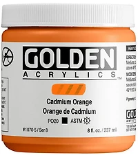 Acrylic high flow - 8 oz  cadmium orange  s8