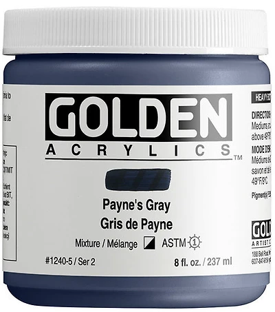 Acrylic high flow - 8 oz  paynes gray  s2
