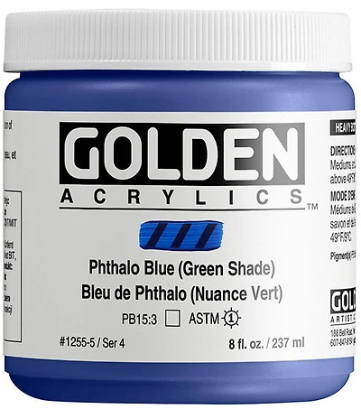 Acrylic high flow - 8 oz  phthalo blue green shade  s4