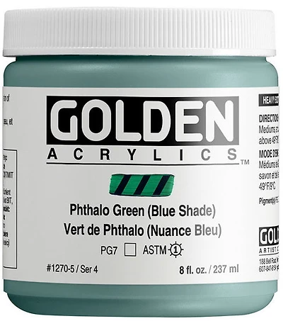 Acrylic high flow - 8 oz  phthalo green blue shade  s4