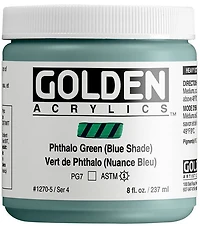Acrylic high flow - 8 oz  phthalo green blue shade  s4
