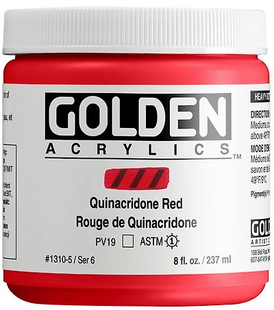 Acrylic high flow - 8 oz  quinacridone red  s6