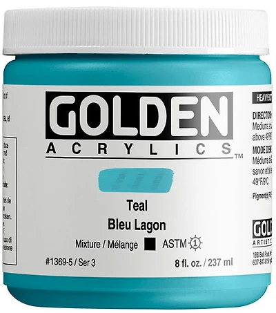Acrylic high flow - 8 oz  teal  s3