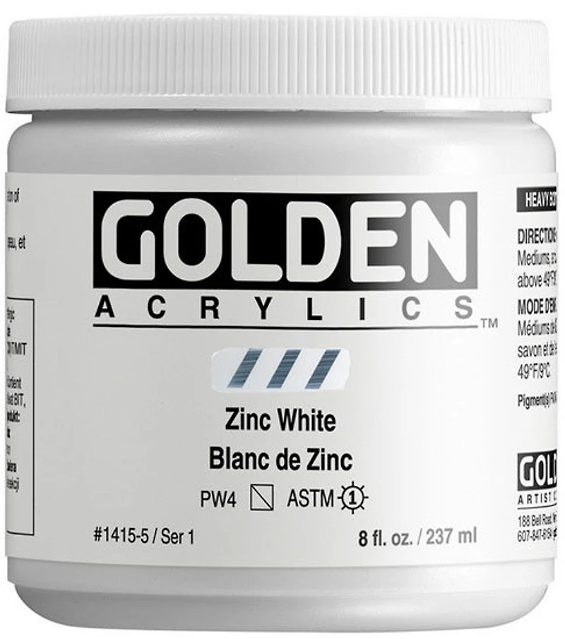 Acrylic high flow - 8 oz zinc white s1