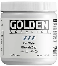 Acrylic high flow - 8 oz  zinc white  s1