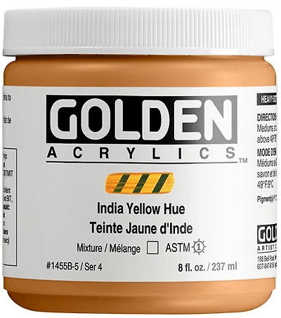 Acrylic high flow - 8 oz  indian yellow hue  s4