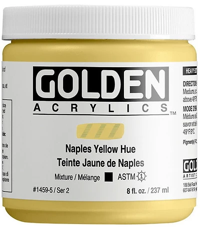 Acrylic high flow - 8 oz  naples yellow hue  s2
