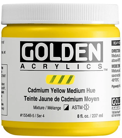 Acrylic high flow - 8 oz cadmium yellow medium hue s4