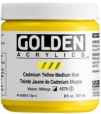 Acrylic high flow - 8 oz  cadmium yellow medium hue  s4