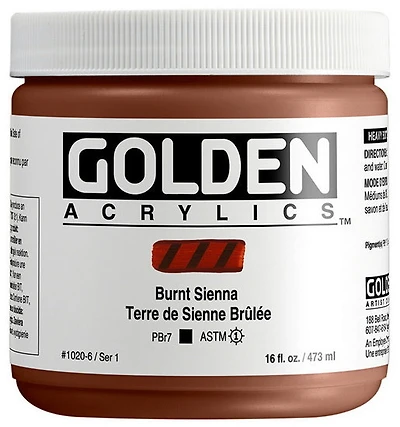 Acrylique haute viscosité - 16 oz  sienne brulée  s1