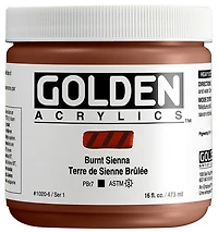 Acrylique haute viscosité - 16 oz  sienne brulée  s1