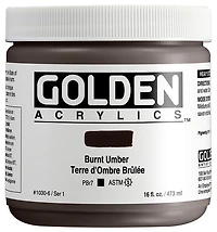 Acrylic heavy body - 16 oz  burnt umber  s1