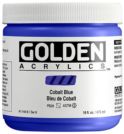 Acrylique haute viscosité - 16 oz  bleu de cobalt  s8
