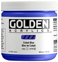 Acrylique haute viscosité - 16 oz  bleu de cobalt  s8