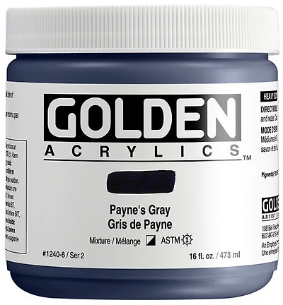 Acrylic heavy body - 16 oz  paynes gray  s2