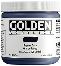 Acrylic heavy body - 16 oz  paynes gray  s2